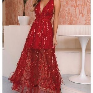 Hello Molly Black long lace dress